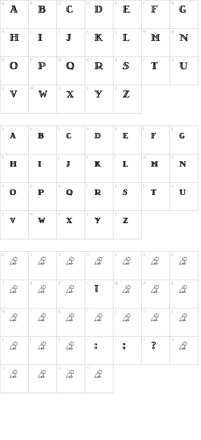 lt-nutshell-library character map