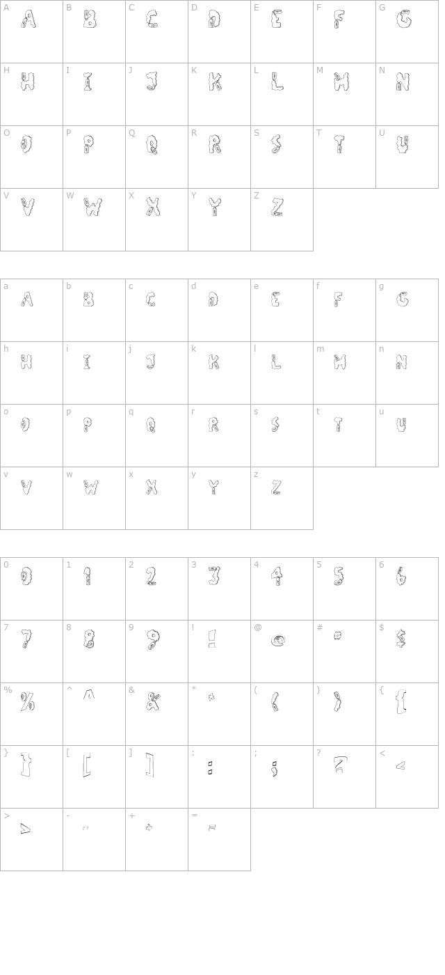 lube-font character map