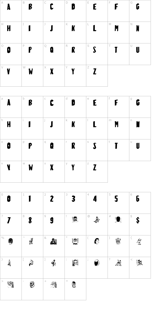 LuchitaPayol LaRuda character map