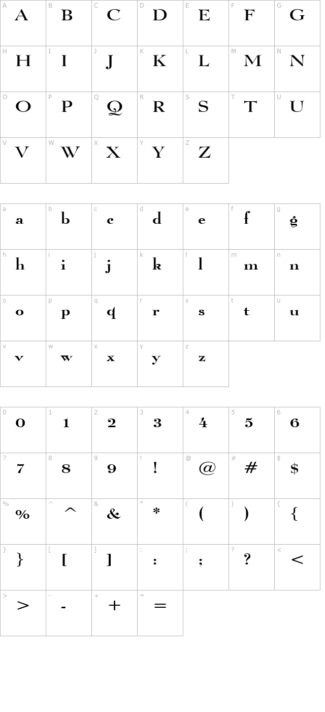 luciano-wide-normal character map