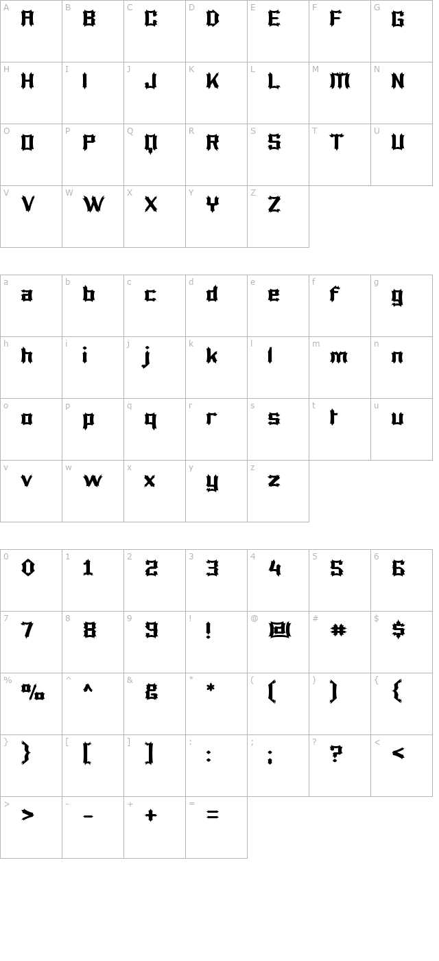 Luciferius character map