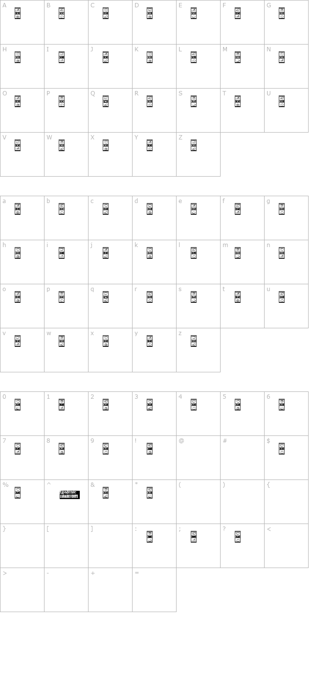 Lucky Ape character map