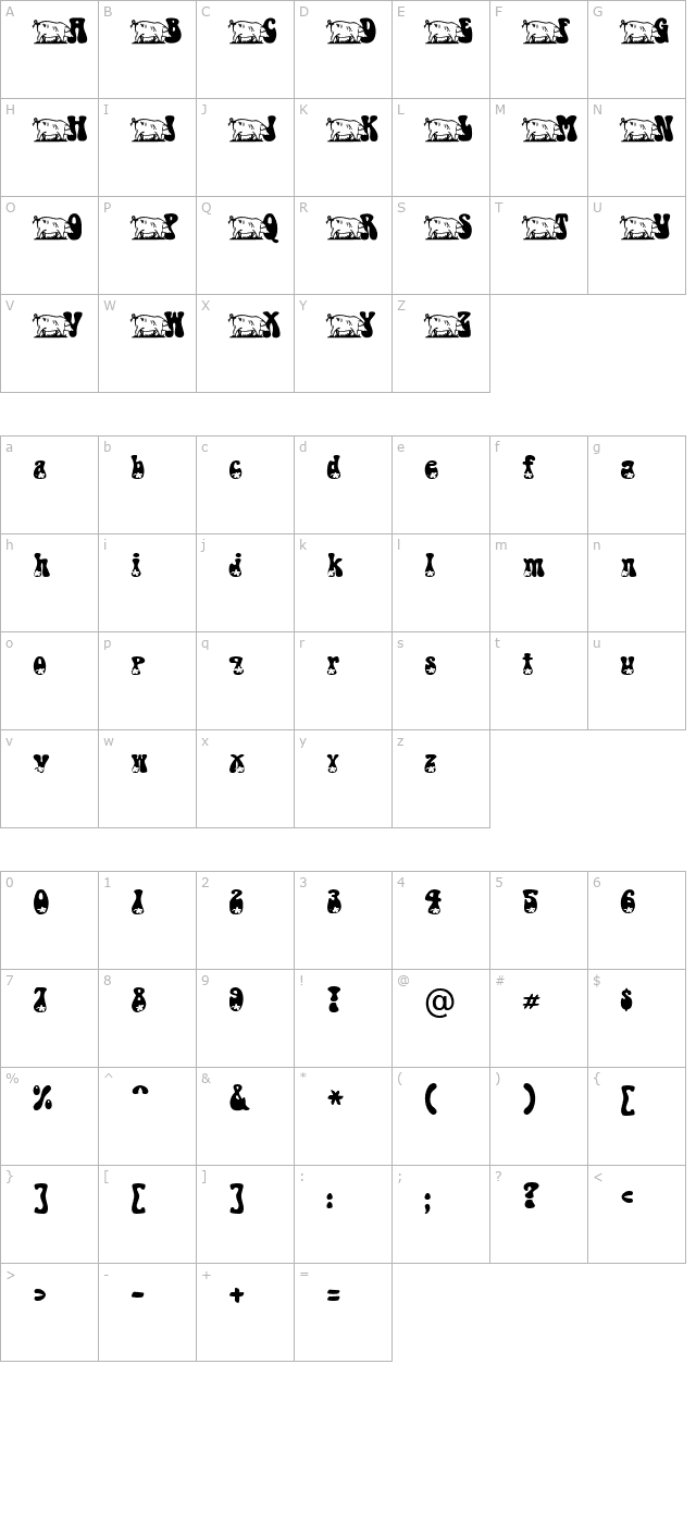 luckypig-becker character map