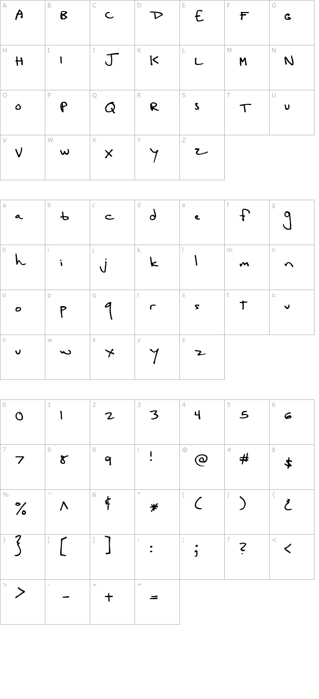 Lucy Goosey Black character map