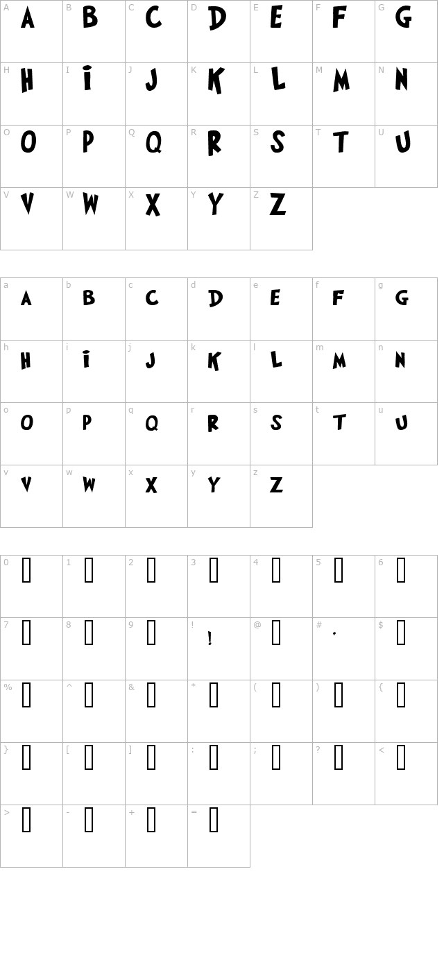 lucy character map