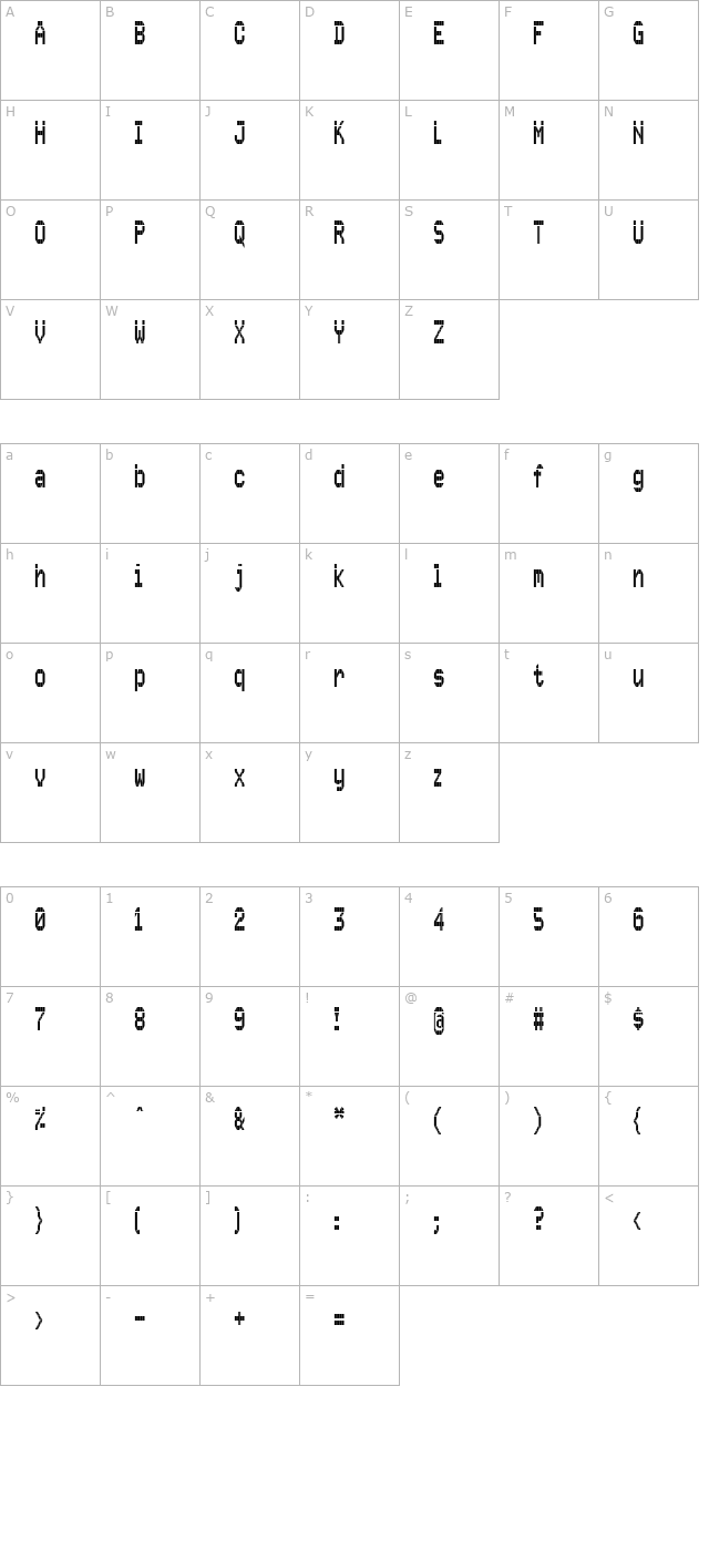 luggagetag-one character map