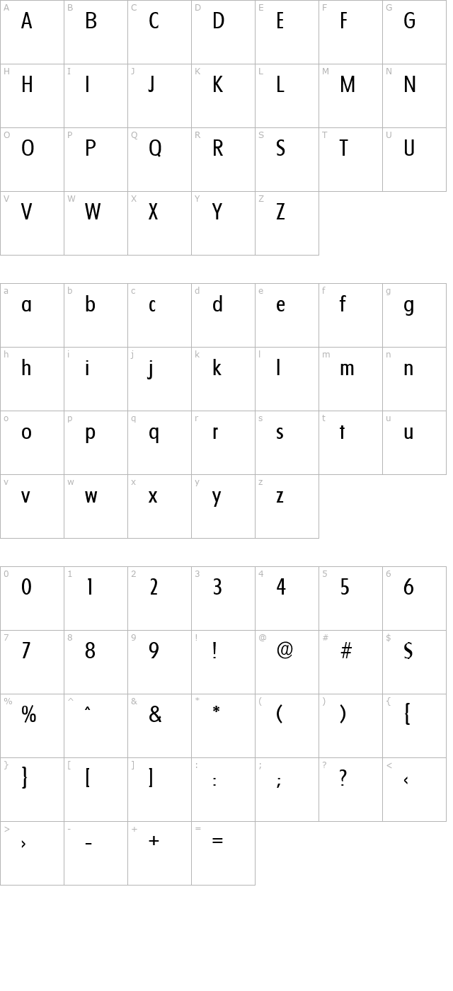 LuisBecker character map