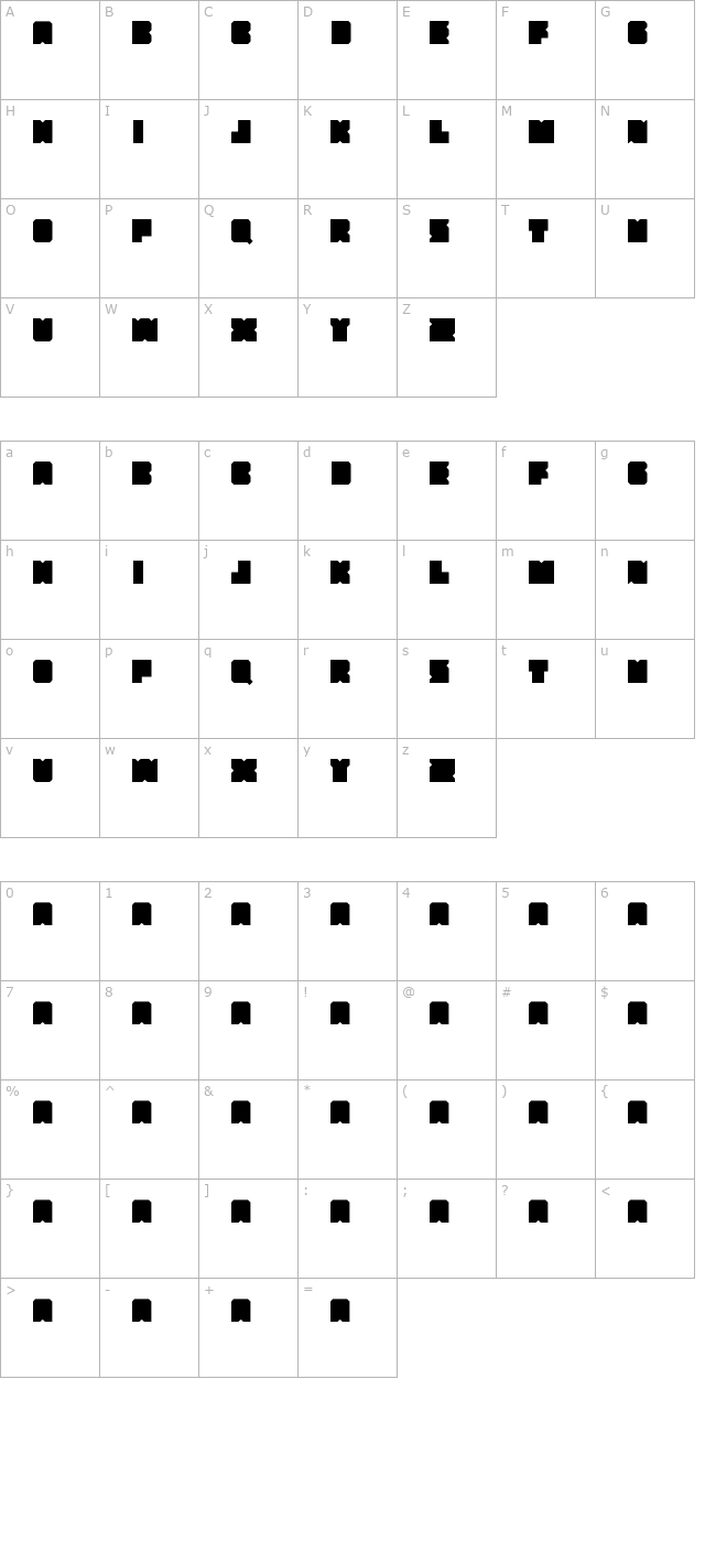 lumio character map