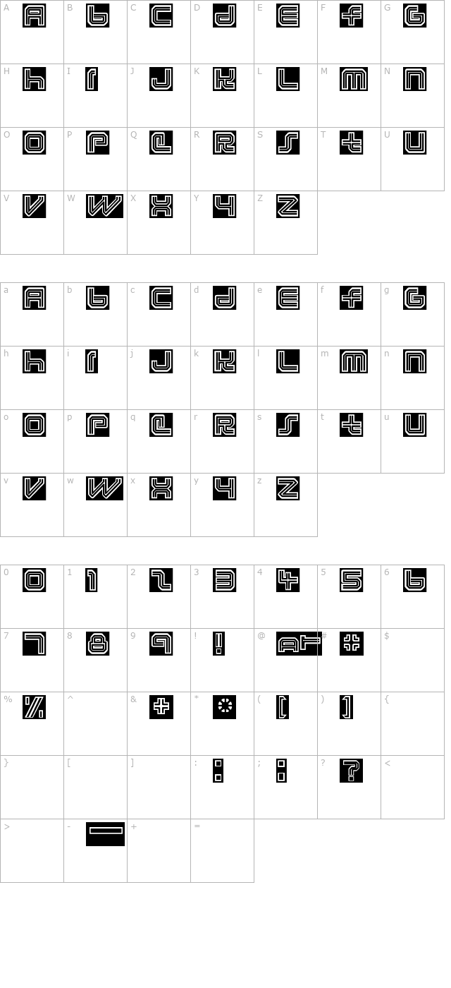 LunaEclipsed character map