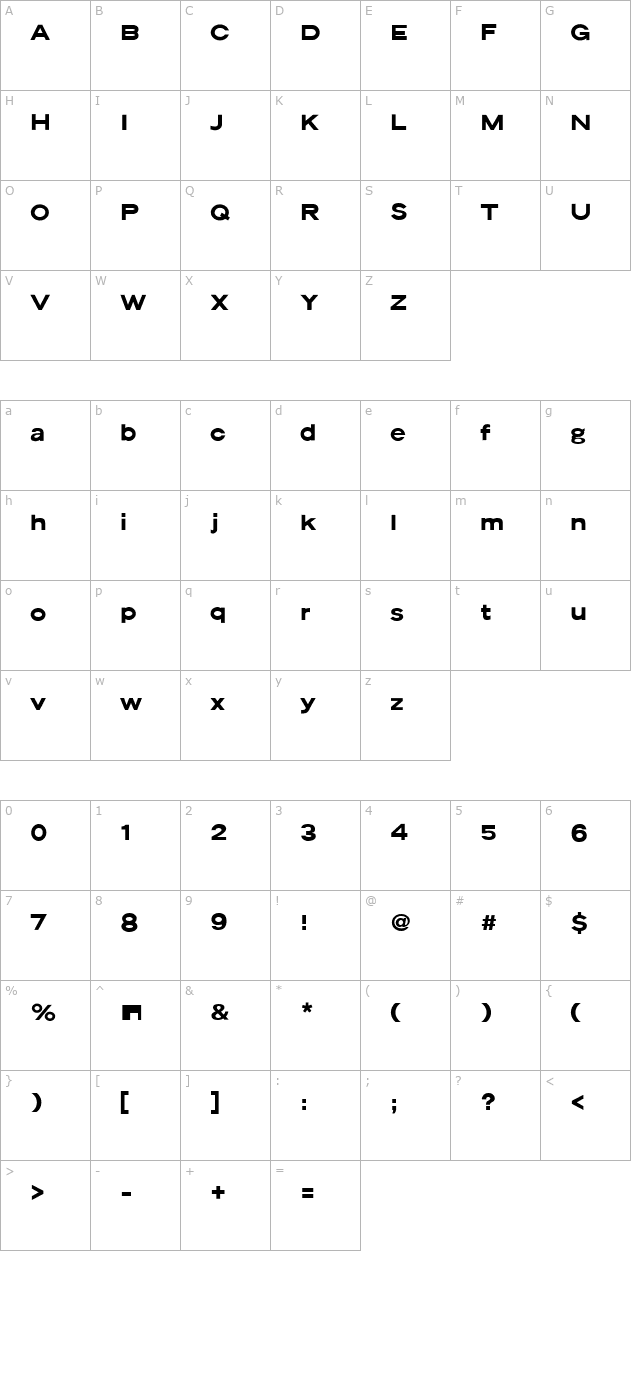 LunarOrbiter character map