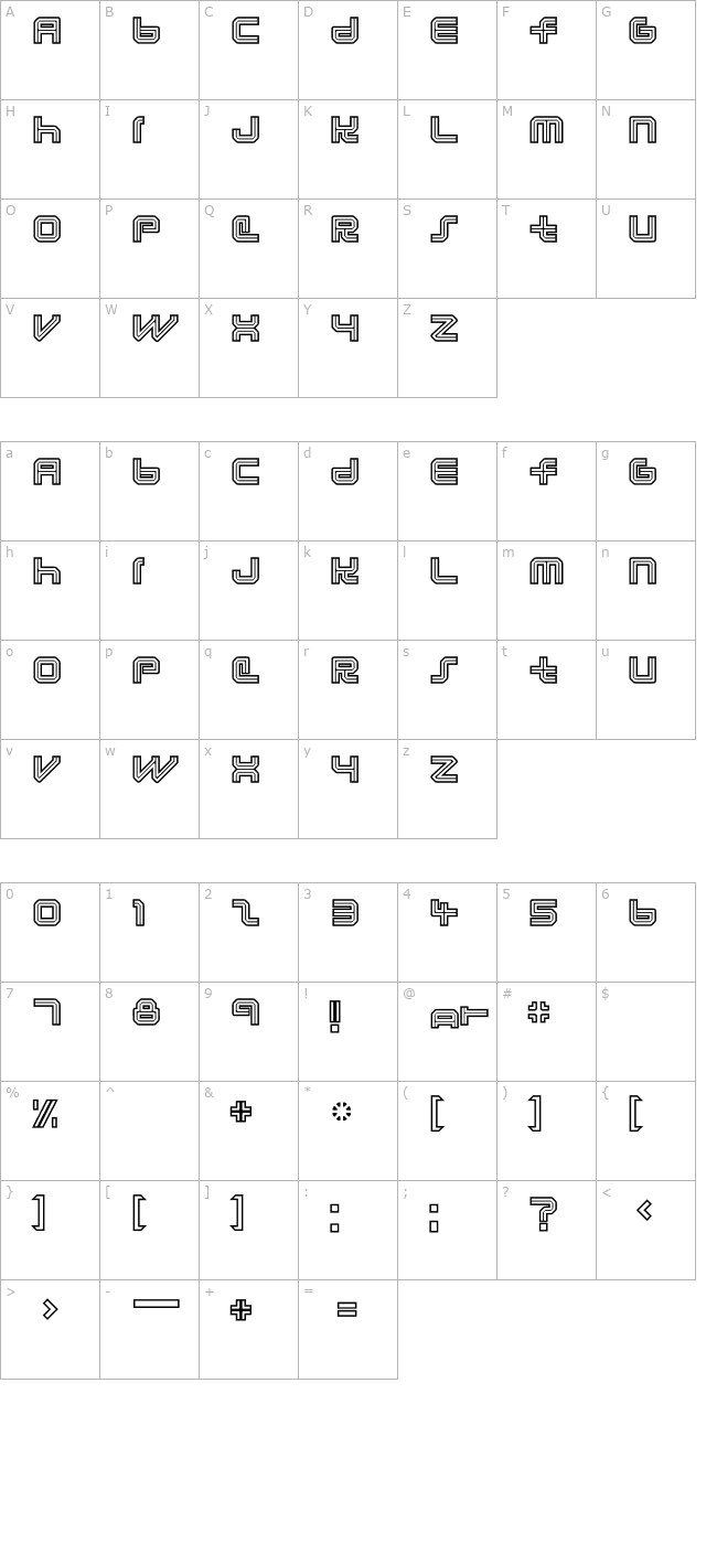 lunaurora character map