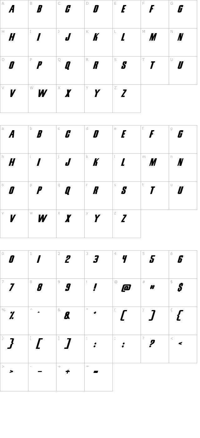 Lunch time Normal character map