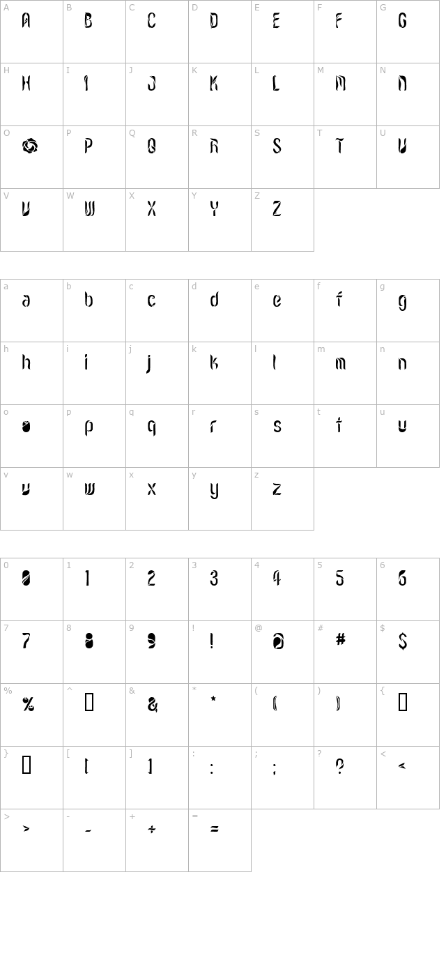 lvdc-romantic-9 character map