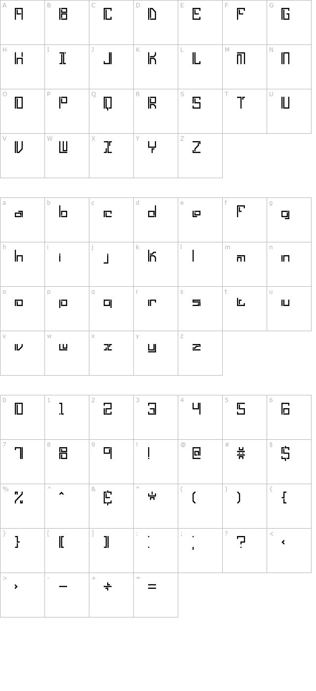 lyneous-linear-brk character map