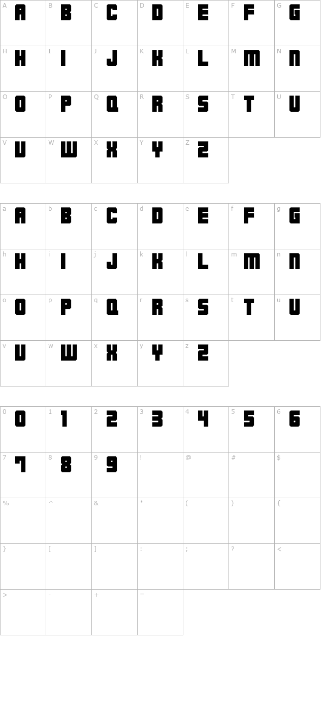 M23 Hydrant Special character map