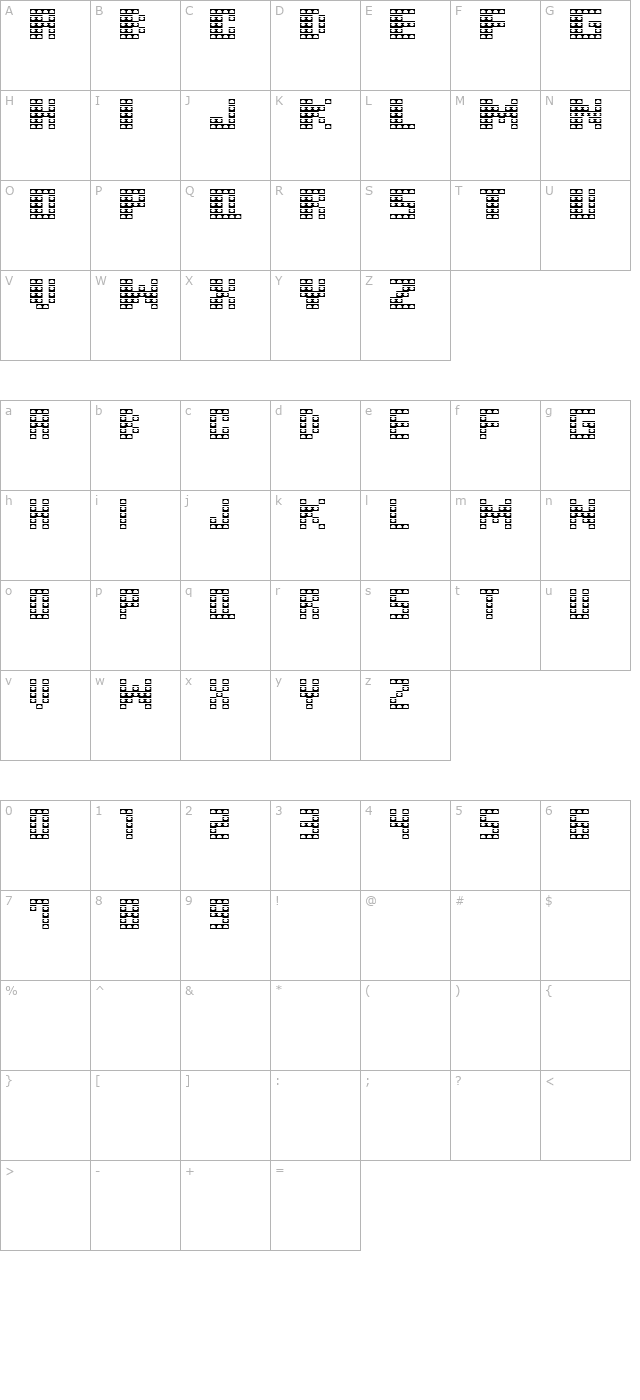 M31 Monkey Kong character map