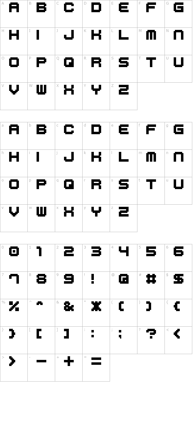 m41-lovebit character map