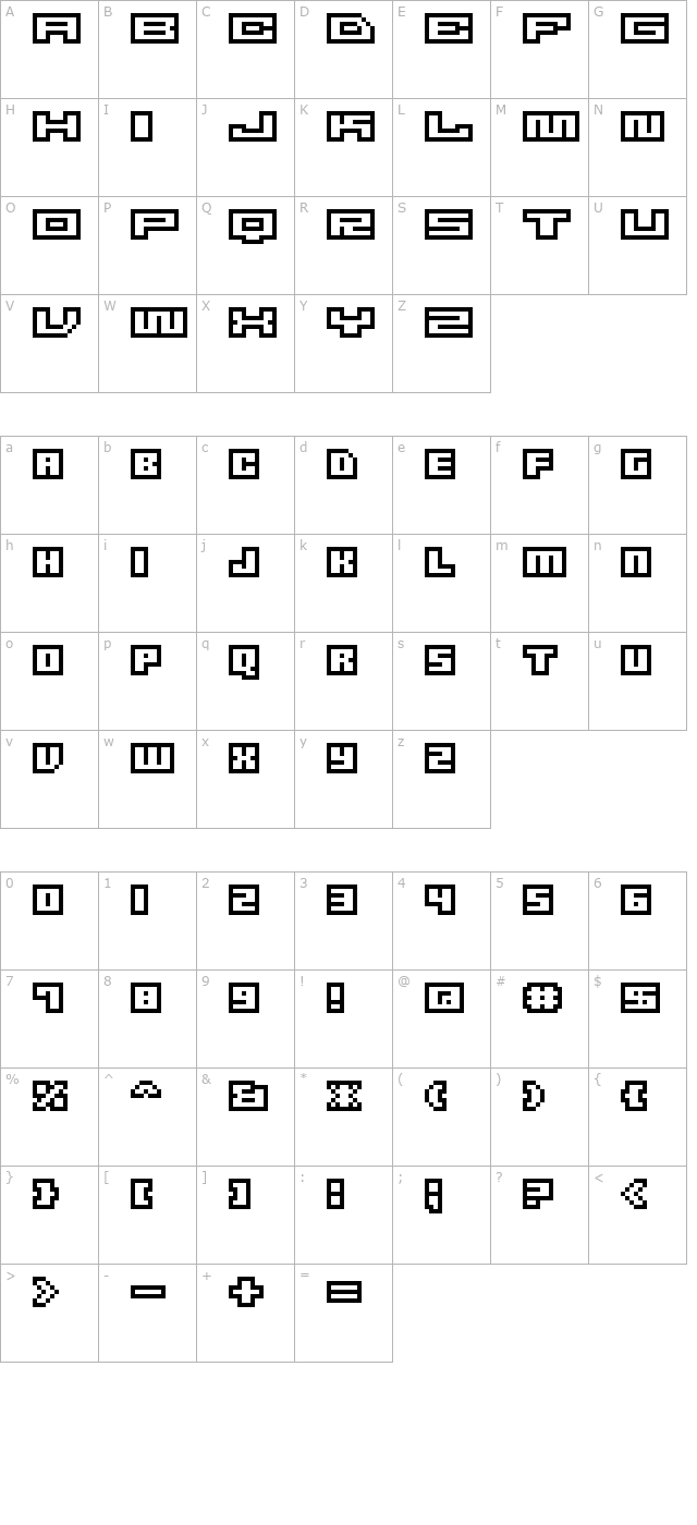 M47_FIRE WIRE character map