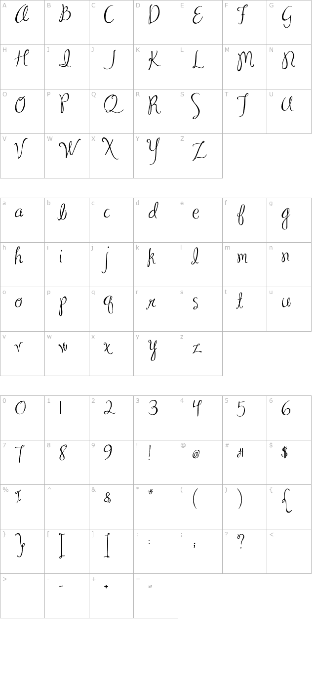 MA Sexy character map