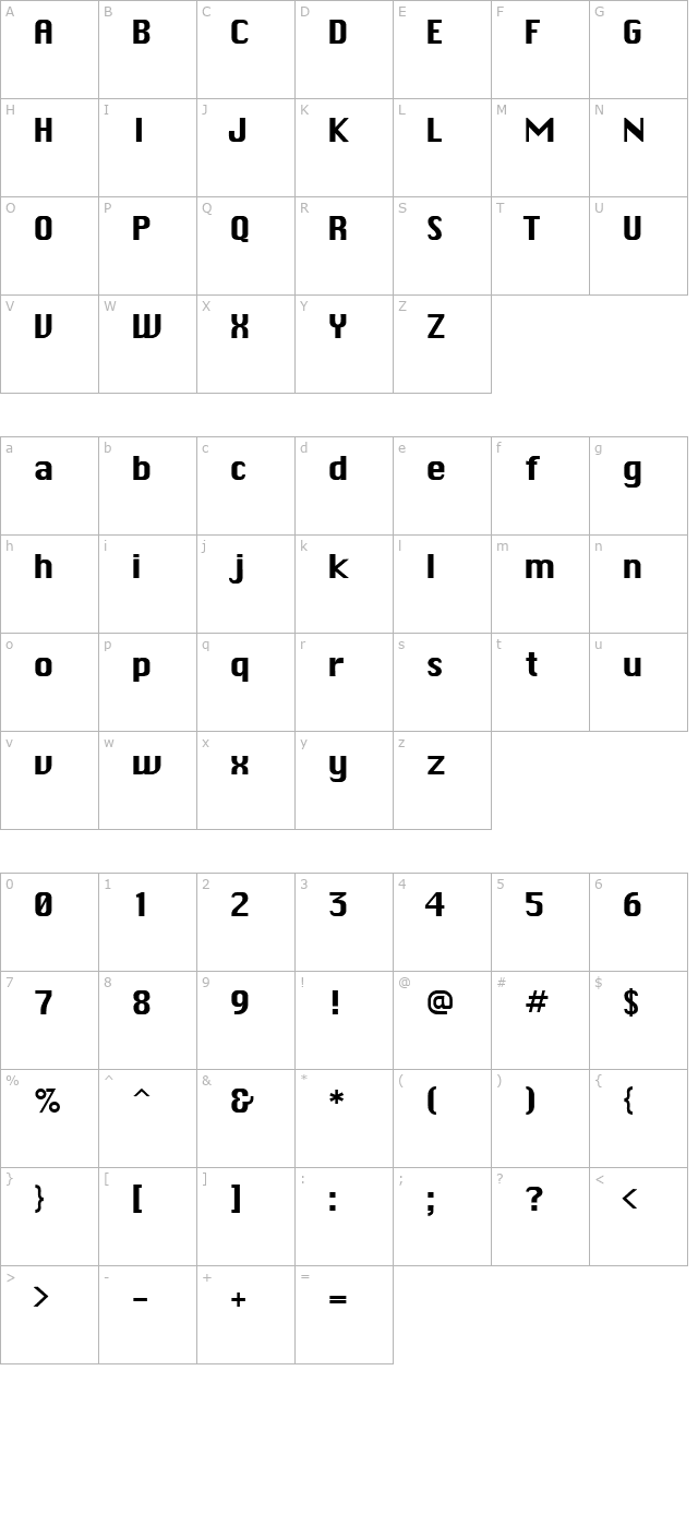 MacEnvy-Regular character map