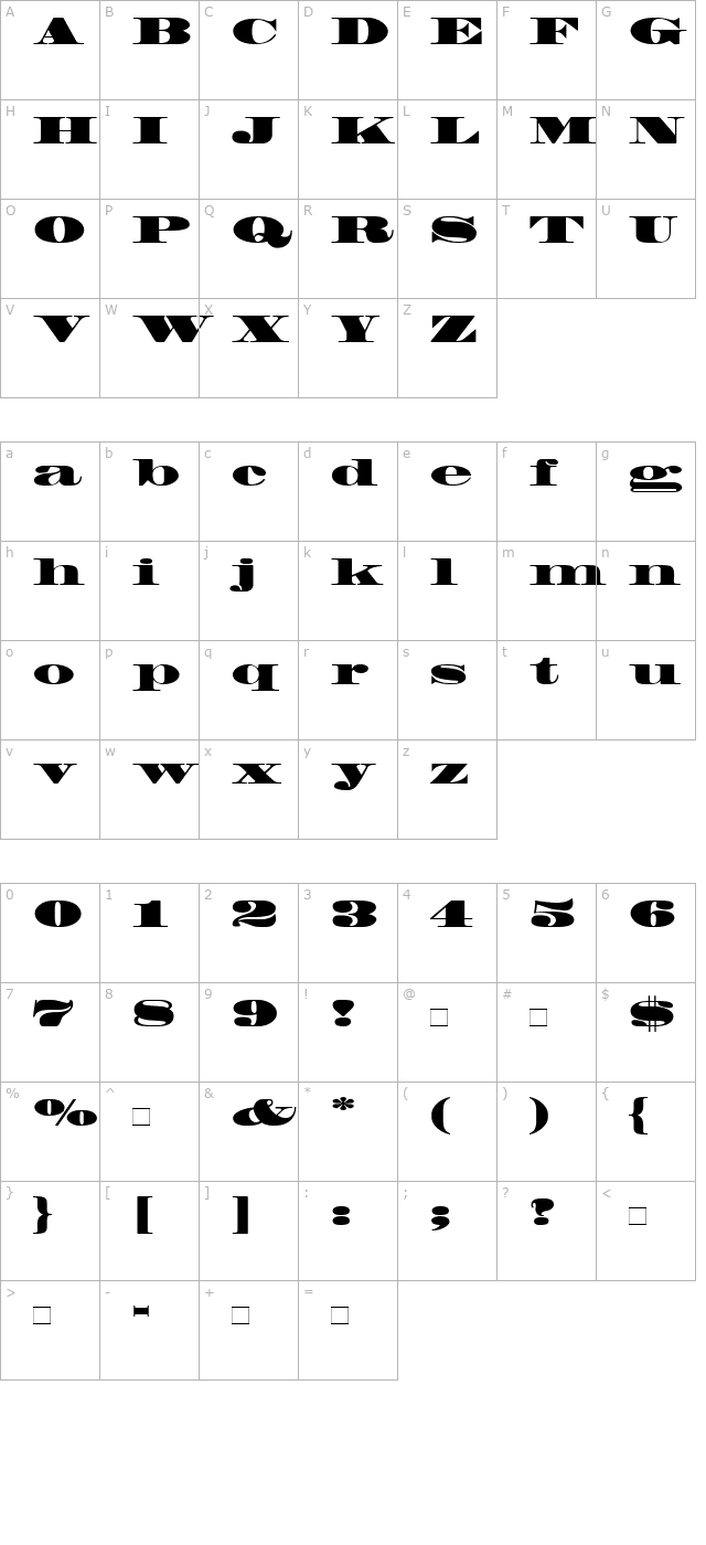 madrone character map