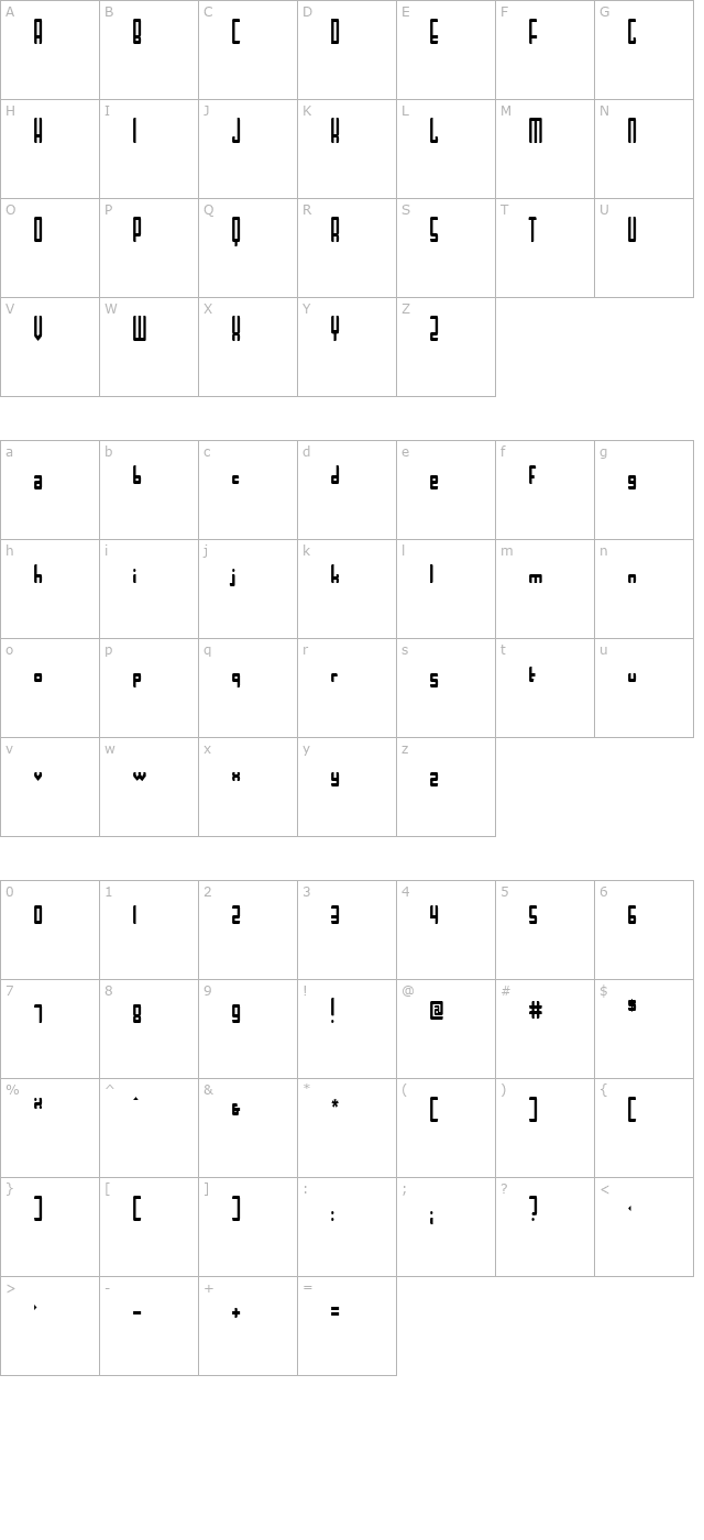 mai-tai character map