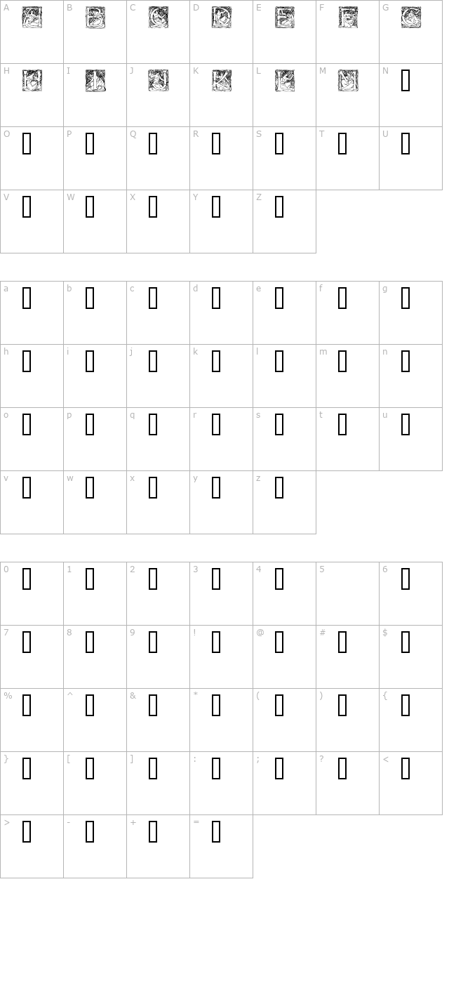 MaidensAM character map