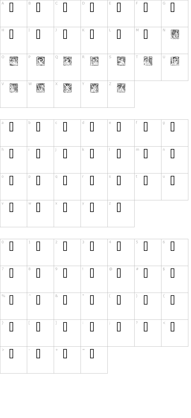 MaidensNZ character map