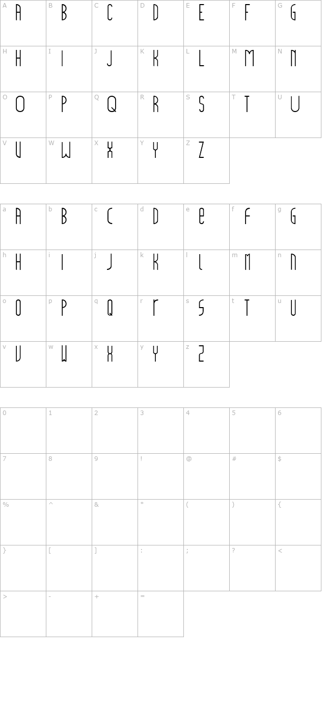 mainstreet character map