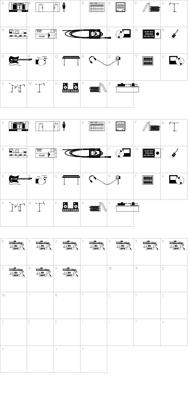 making-music-jl character map