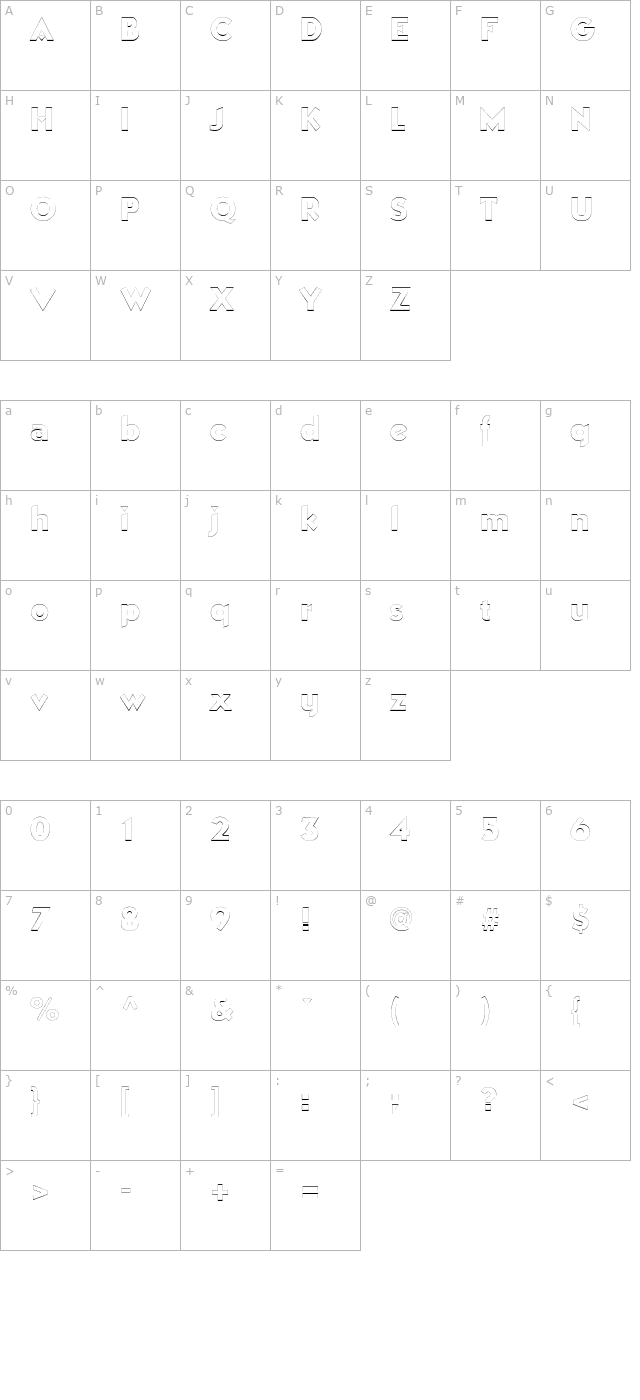 manhattanoutline character map