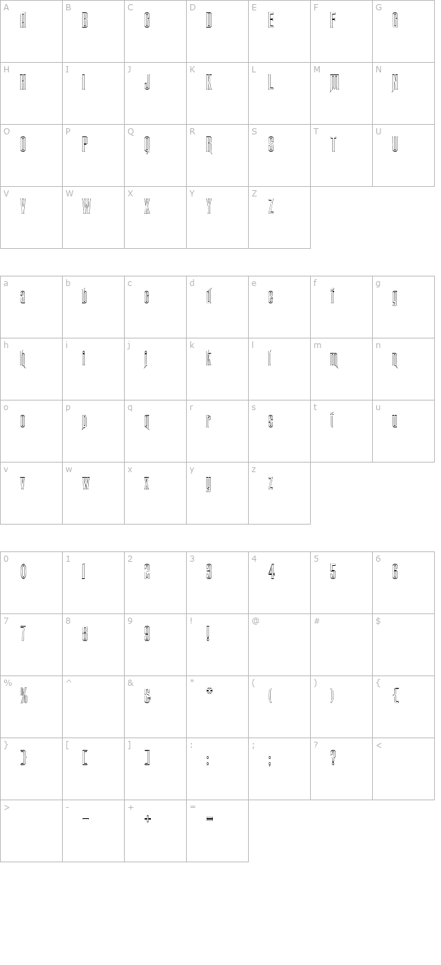 MansionOutline character map