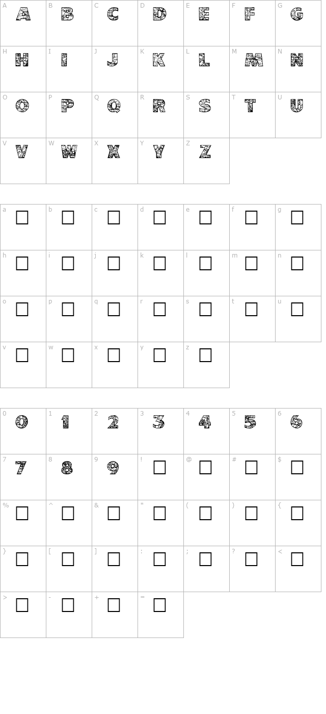 Mappity Regular character map