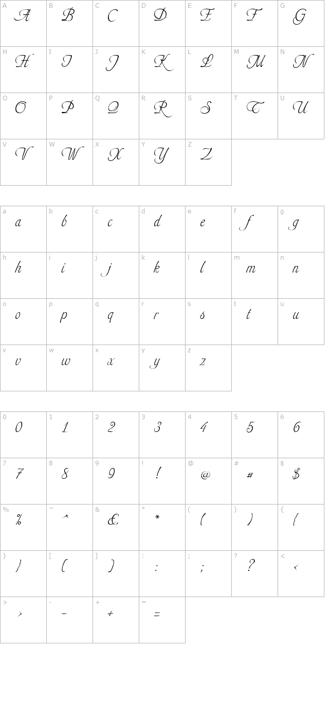 marnieregular character map