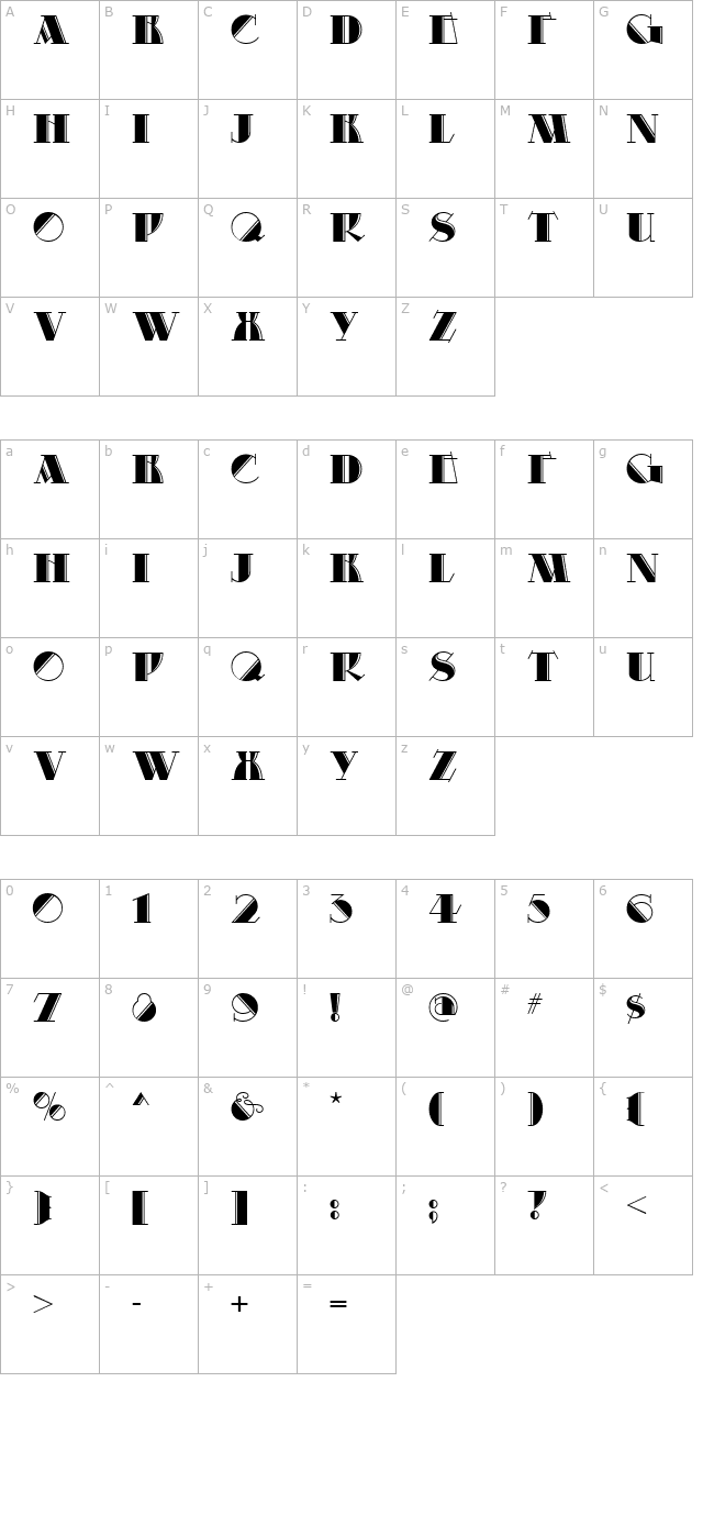 Marrakesh Express NF character map