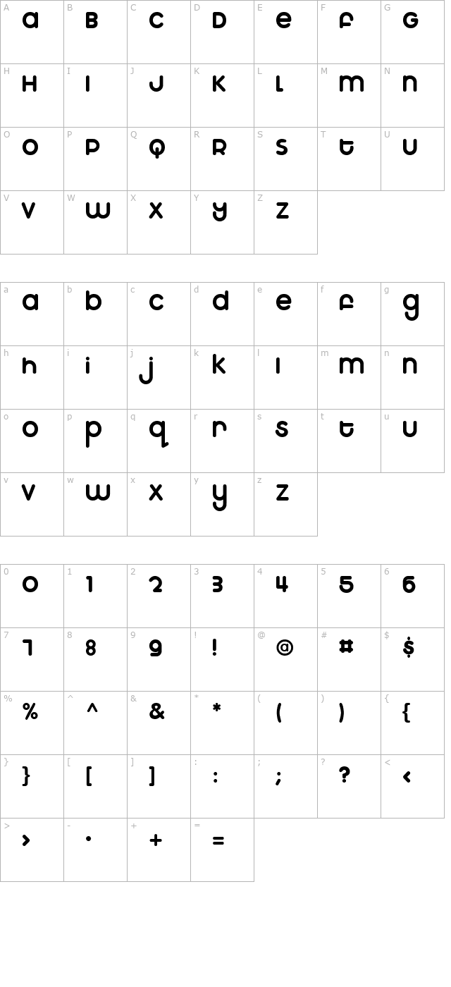 Marshmallow-Regular character map