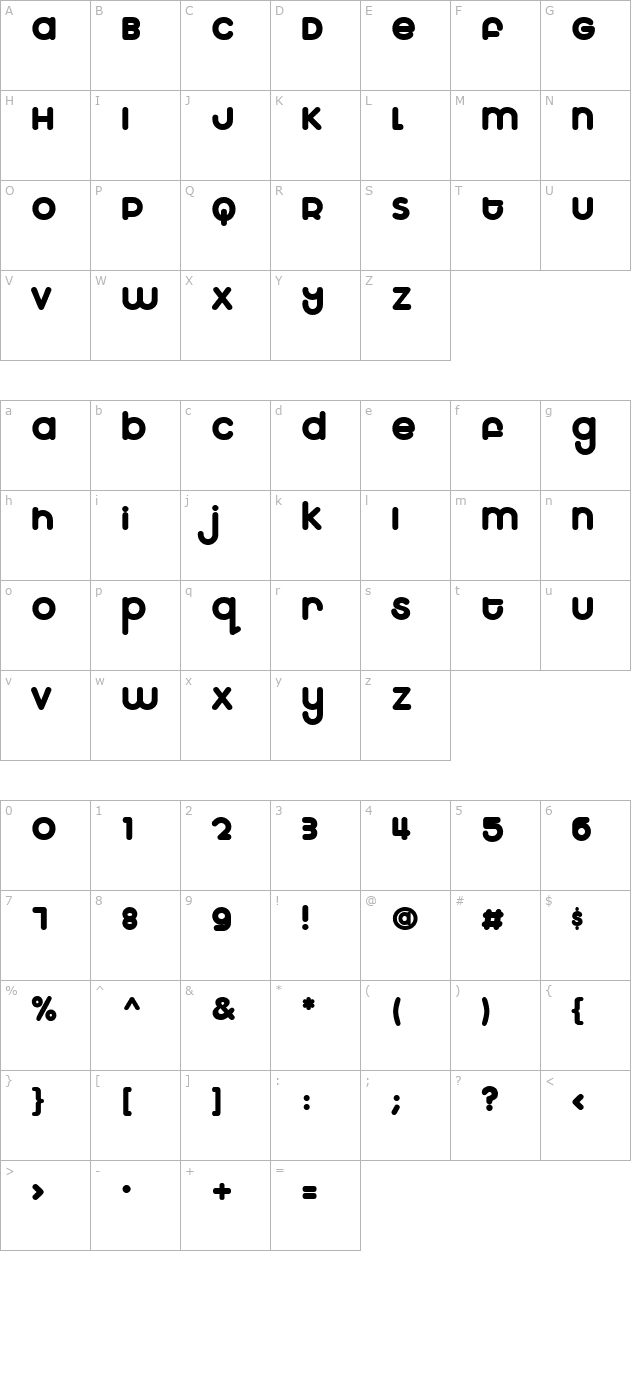 marshmallow-superpuff character map