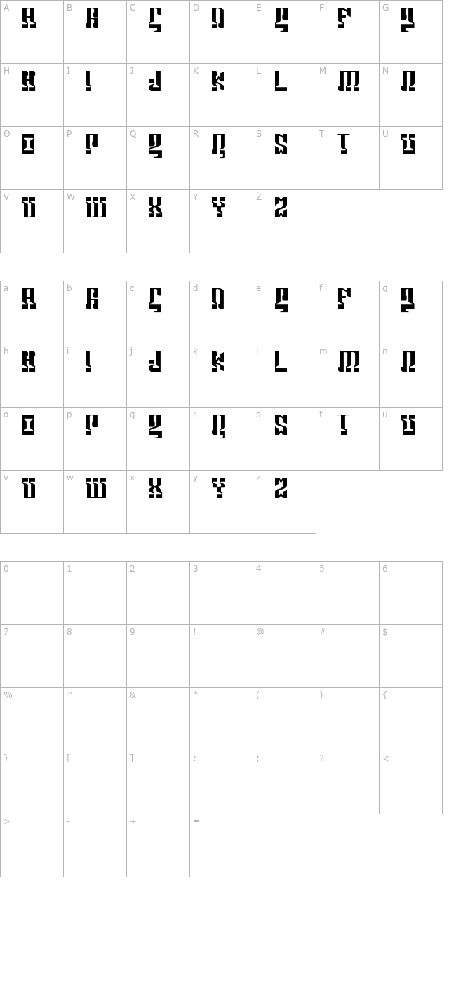 marshosbn character map