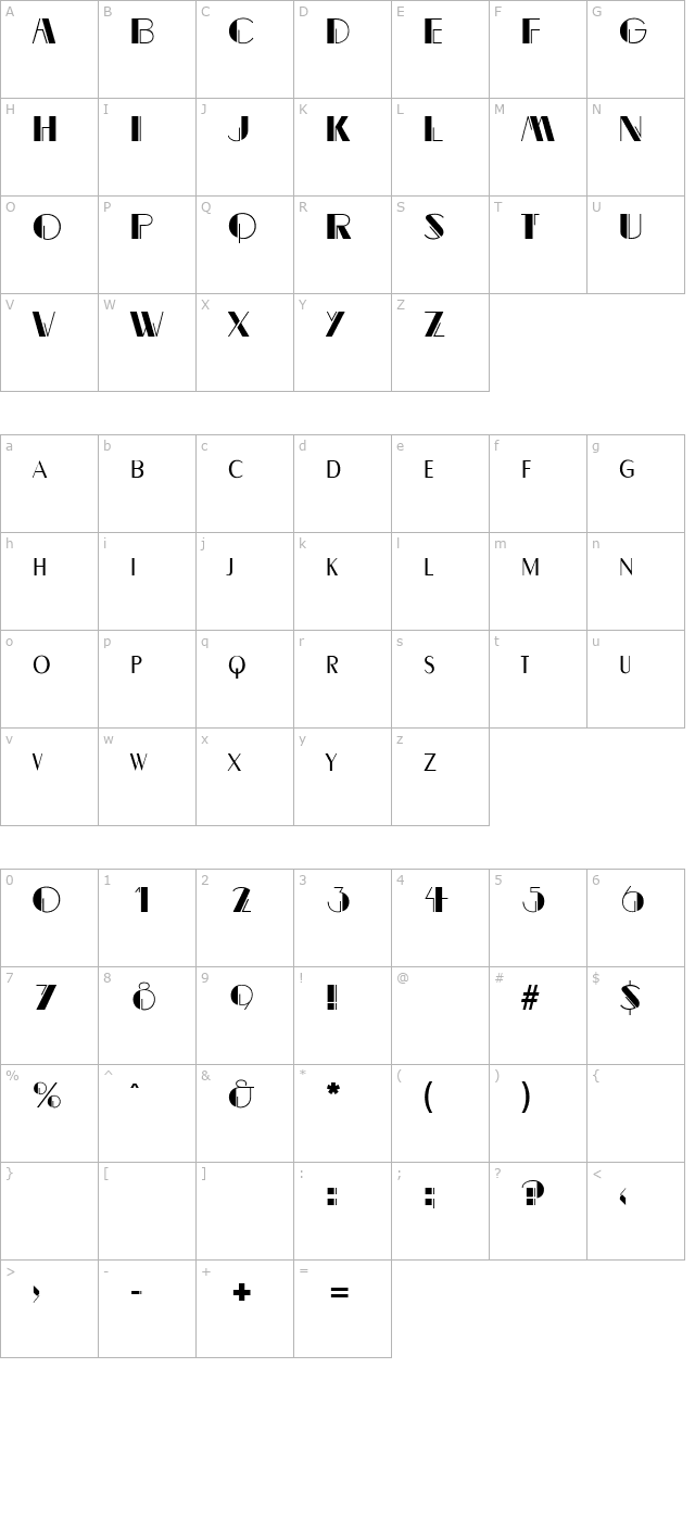 marybecker character map