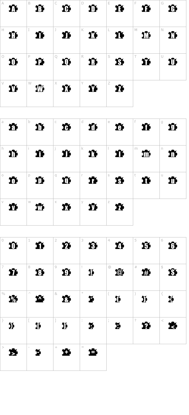 mashy Jigsaw character map