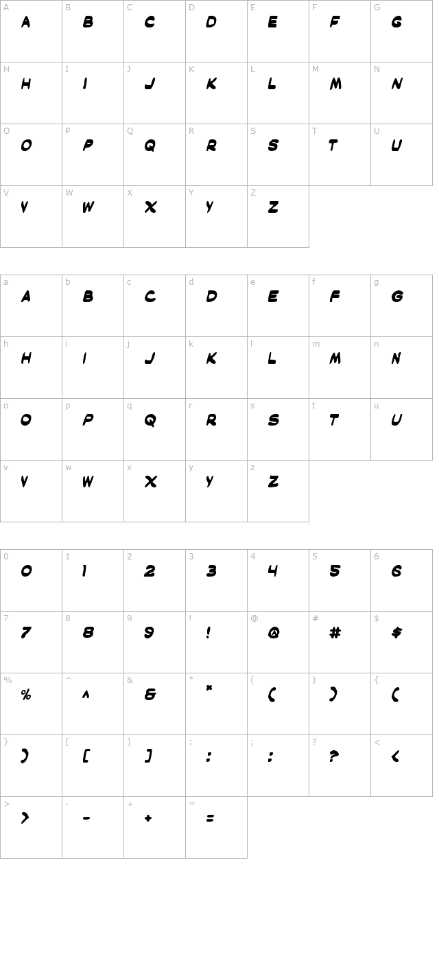 masked-marvel-bold character map