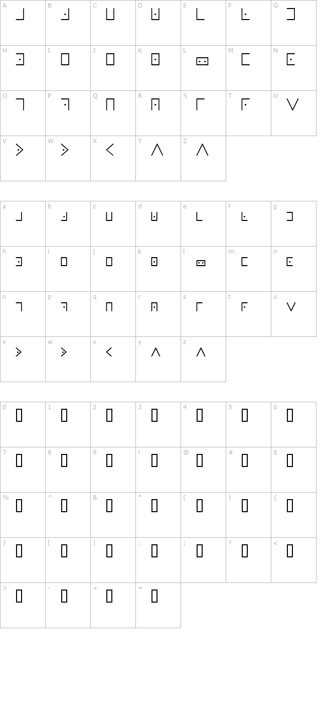 masonic-writing character map