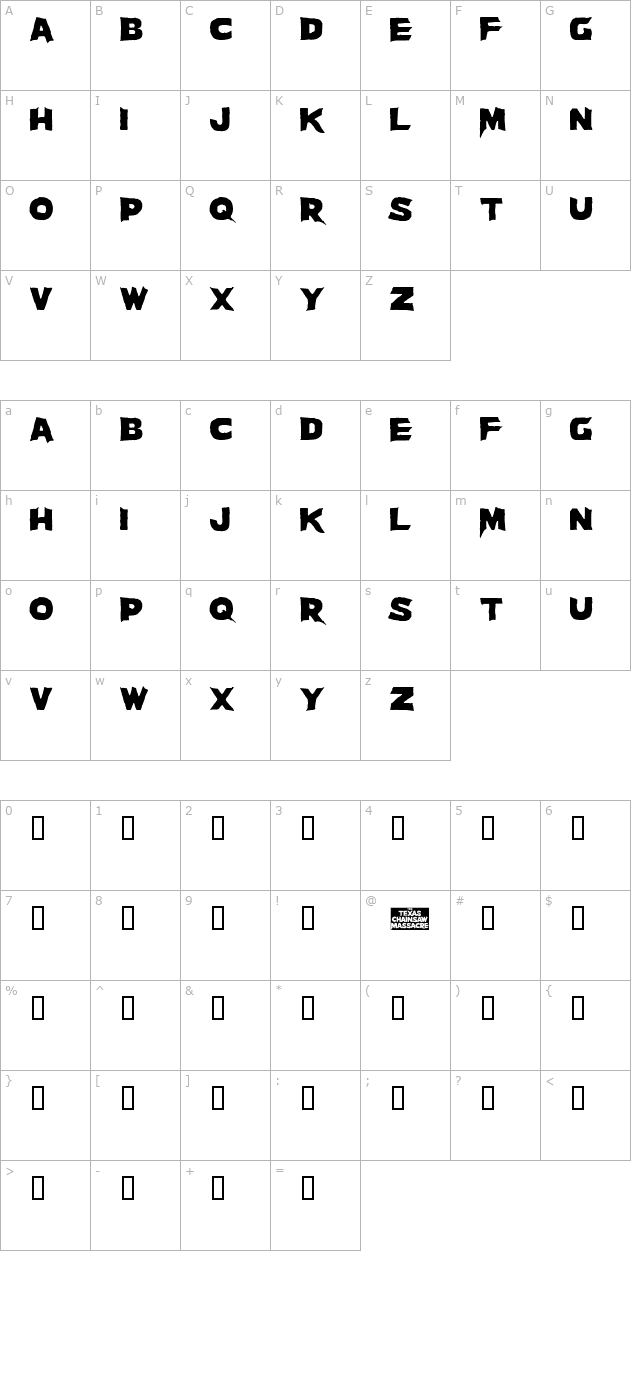 massacre-demo character map