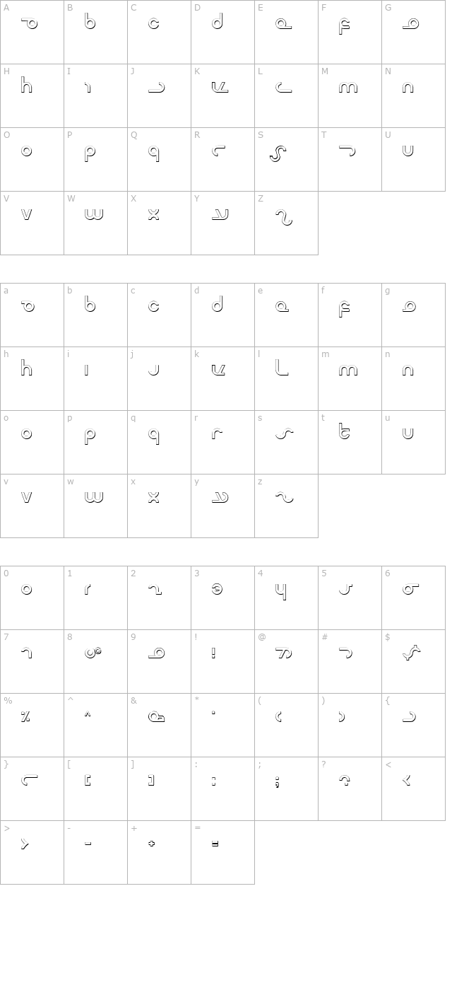 Masterdom Shadow character map