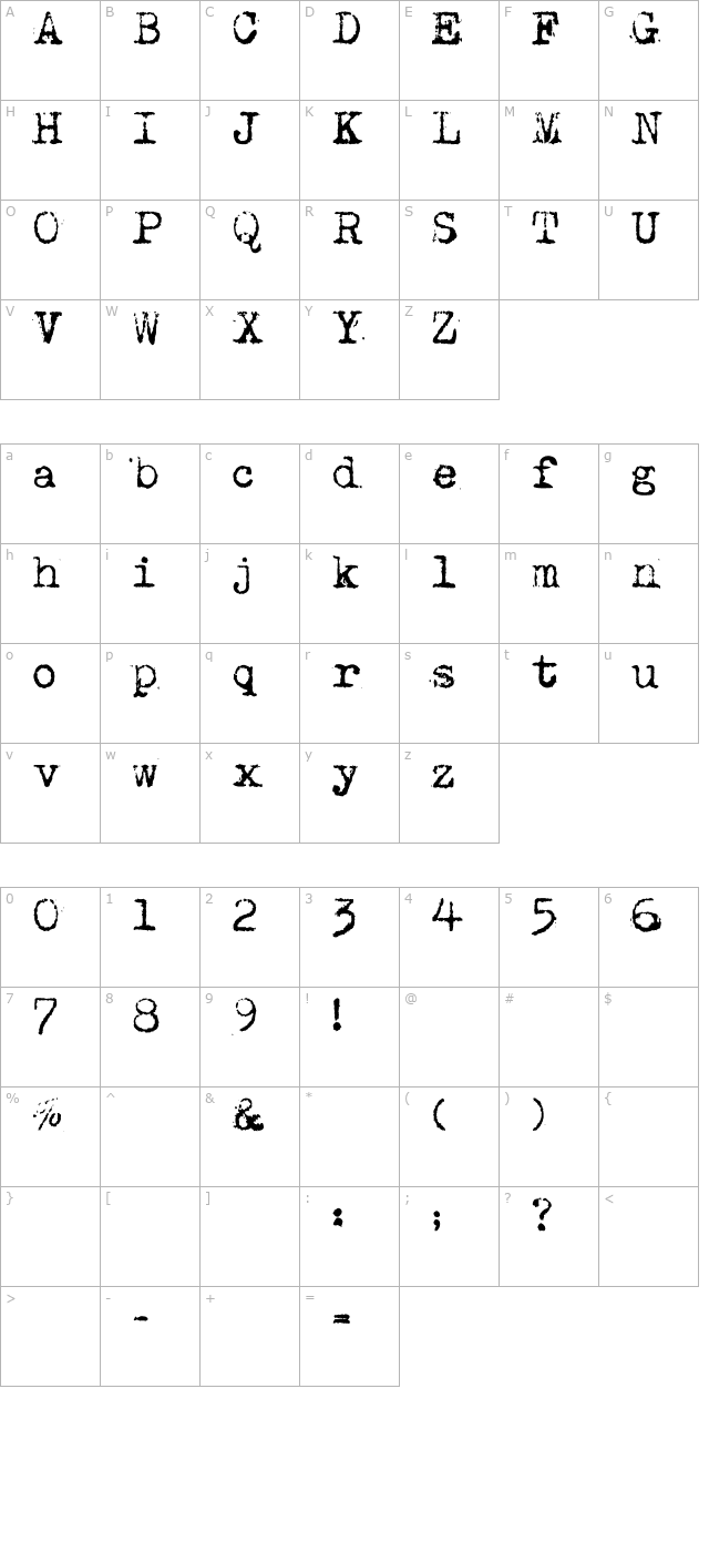 MaszynaAEG character map