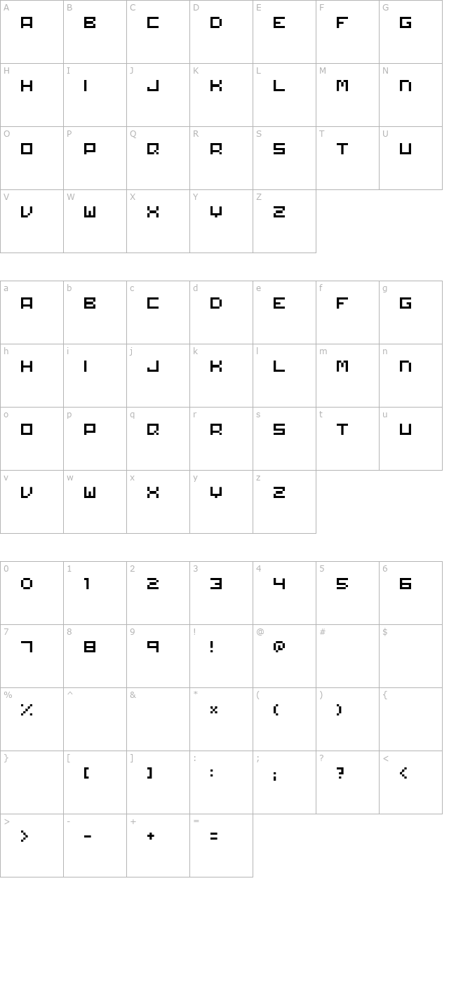 matchworks character map