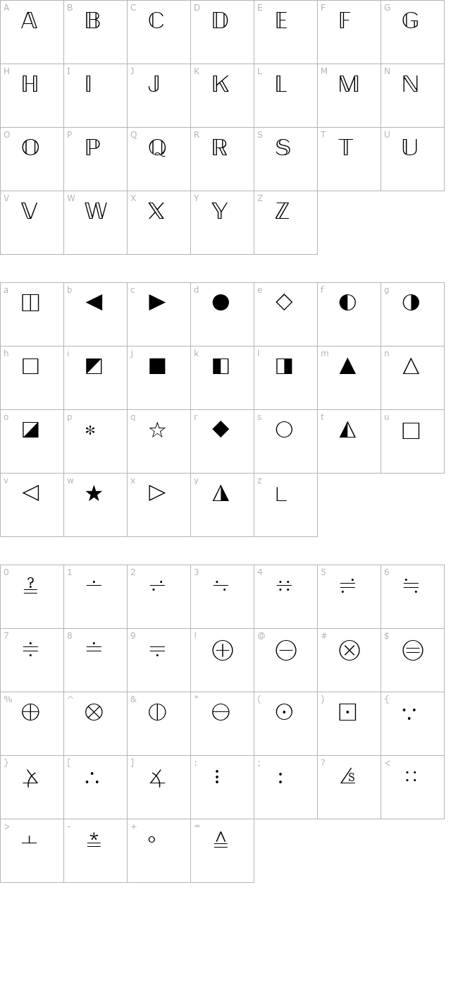 MathematicalPi6 character map