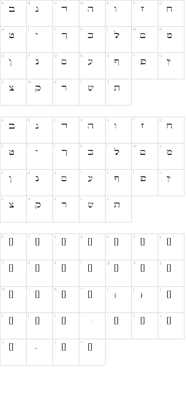 matozohssk character map