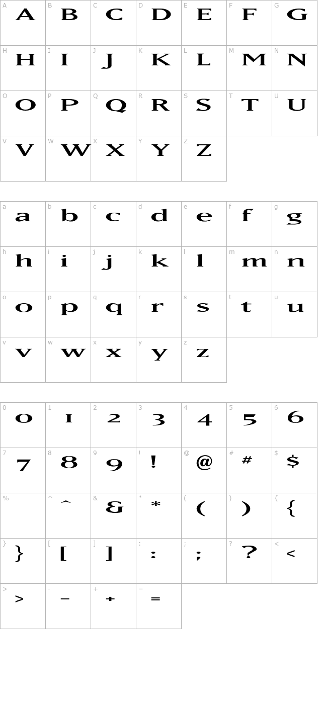 maxbaeropti-wide character map