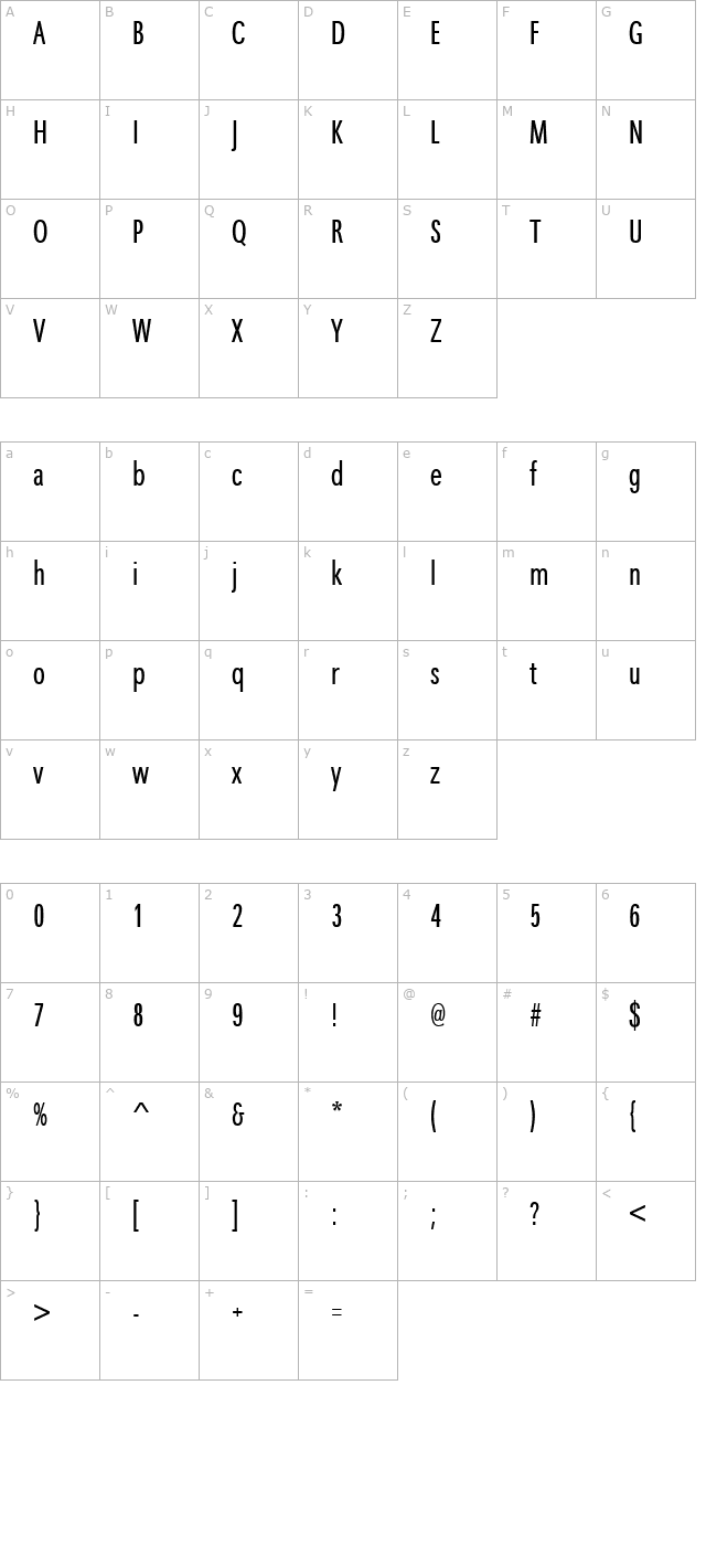 maximacyrtcyligcom character map